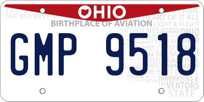 OH license plate GMP9518