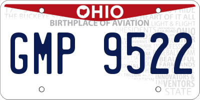 OH license plate GMP9522