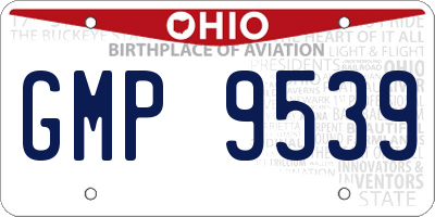 OH license plate GMP9539