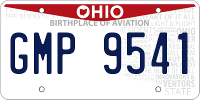 OH license plate GMP9541