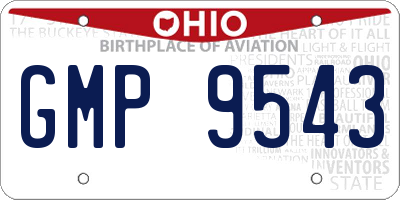 OH license plate GMP9543