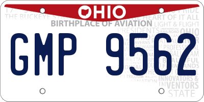 OH license plate GMP9562