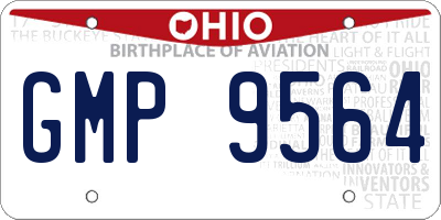 OH license plate GMP9564