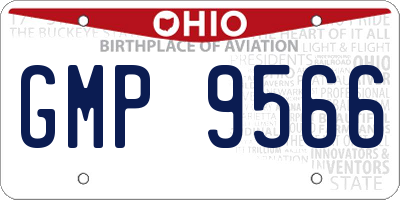 OH license plate GMP9566
