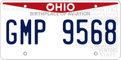 OH license plate GMP9568