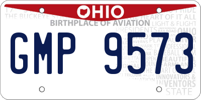 OH license plate GMP9573