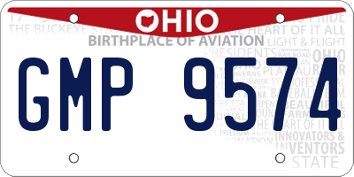 OH license plate GMP9574