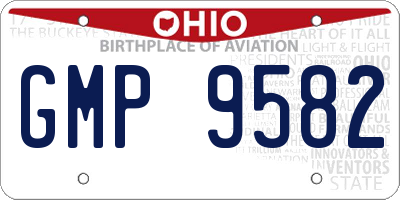 OH license plate GMP9582