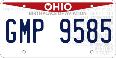 OH license plate GMP9585
