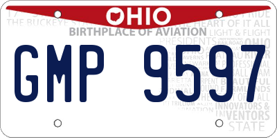 OH license plate GMP9597