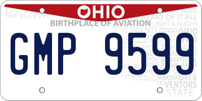 OH license plate GMP9599