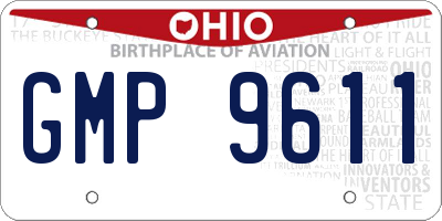 OH license plate GMP9611