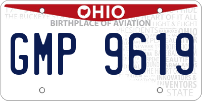 OH license plate GMP9619