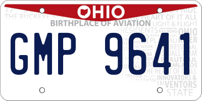 OH license plate GMP9641