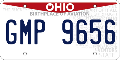 OH license plate GMP9656