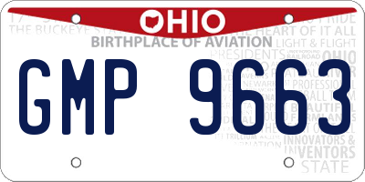 OH license plate GMP9663