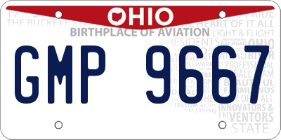 OH license plate GMP9667