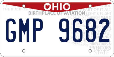 OH license plate GMP9682