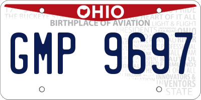 OH license plate GMP9697