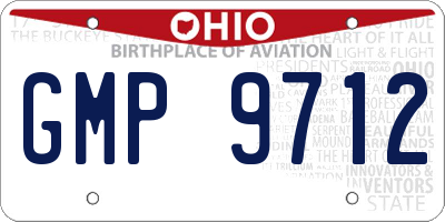 OH license plate GMP9712