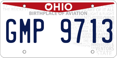 OH license plate GMP9713