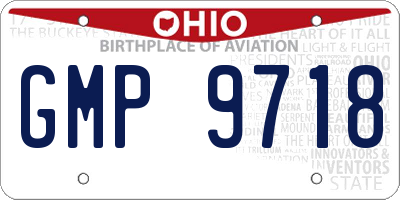 OH license plate GMP9718