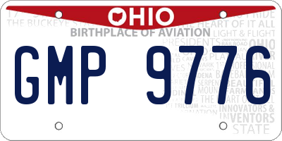 OH license plate GMP9776
