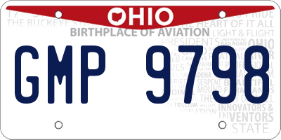 OH license plate GMP9798