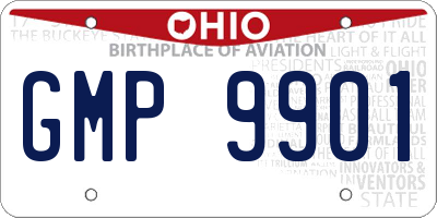 OH license plate GMP9901