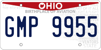 OH license plate GMP9955