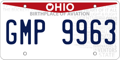 OH license plate GMP9963
