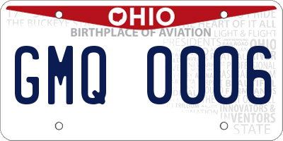 OH license plate GMQ0006