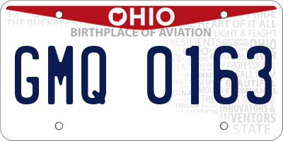OH license plate GMQ0163