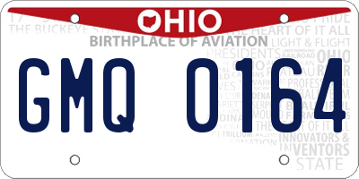 OH license plate GMQ0164
