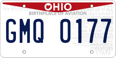 OH license plate GMQ0177