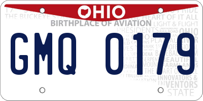 OH license plate GMQ0179