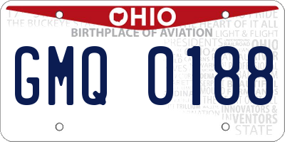 OH license plate GMQ0188