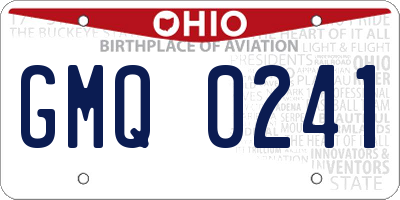 OH license plate GMQ0241