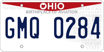 OH license plate GMQ0284