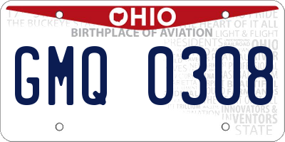 OH license plate GMQ0308