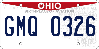 OH license plate GMQ0326