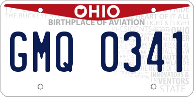 OH license plate GMQ0341