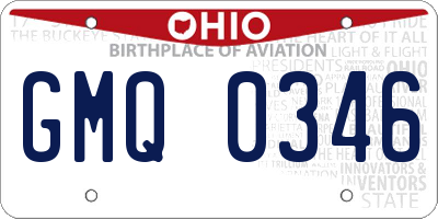 OH license plate GMQ0346