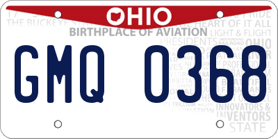 OH license plate GMQ0368