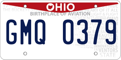 OH license plate GMQ0379