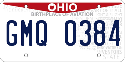 OH license plate GMQ0384