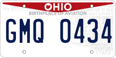 OH license plate GMQ0434