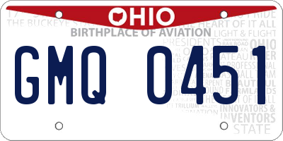 OH license plate GMQ0451