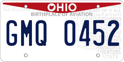OH license plate GMQ0452
