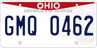 OH license plate GMQ0462